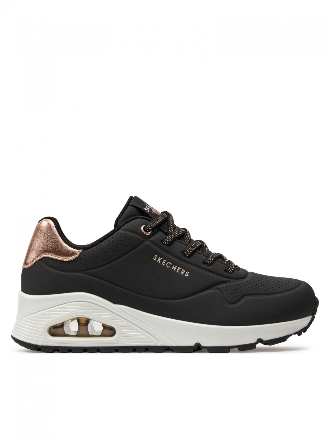 Skechers Sneakersy Uno Shimmer Away 155196 BLK Černá